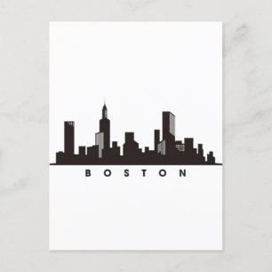 Carte Postale Panorama de la ville de Boston, skyline de Boston