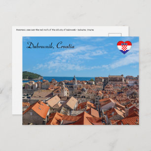 Carte Postale Panorama de la ville de Dubrovnik - Croatie