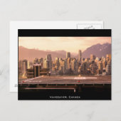 Carte Postale Panorama de lever de soleil d'horizon de Vancouver (Devant / Derrière)