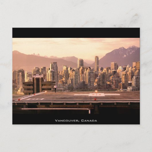 Carte Postale Panorama de lever de soleil d'horizon de Vancouver (Devant)