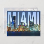 Carte Postale Panorama de Miami Skyline (Devant / Derrière)