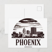 Carte Postale Panorama de Phoenix Arizona (Devant / Derrière)