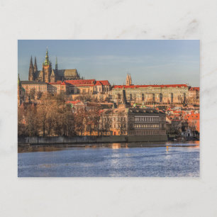 Carte postale Panorama du Château de Prague, Répub