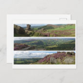 Carte Postale Panoramas de bruyère du district de Peak (Devant / Derrière)