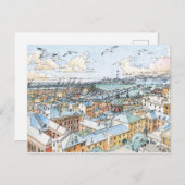 Carte Postale Panoramique de Gênes (Devant / Derrière)