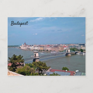 Carte postale panoramique ensoleillée de Budapest