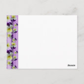 Carte Postale Pansement pourpre (Dos)