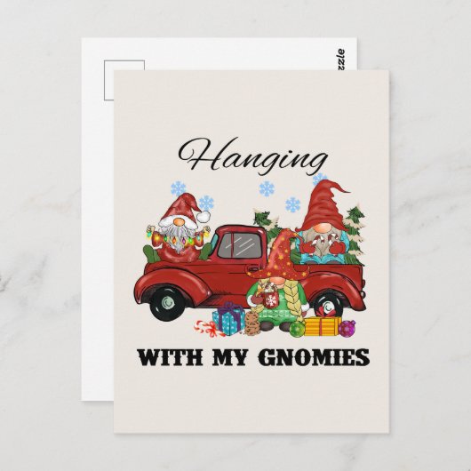 Carte Postale Panser Avec Mes Gnomies - Noël mignon (Devant / Derrière)