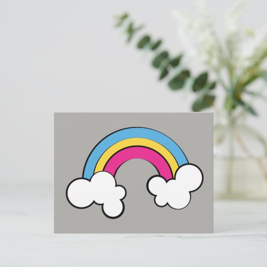 Carte Postale Pansexuel | Conception Rainbow | (Debout devant)