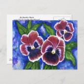 Carte Postale Pansies (Devant / Derrière)