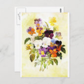 Carte Postale Pansies (Devant / Derrière)