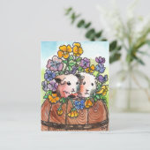 Carte Postale Pansies et amis (Debout devant)
