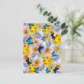 Carte Postale Pansies Et Papillons (Debout devant)