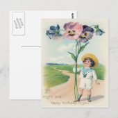 Carte Postale Pansies mignonnes de Pansy Boy (Devant / Derrière)