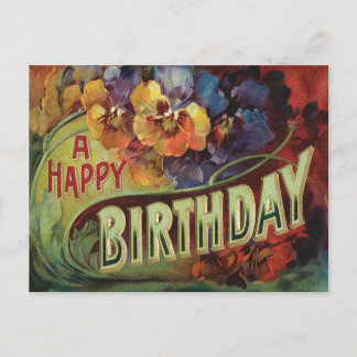 Carte Postale Pansies Pansy Arc-en-ciel Fleurs florales