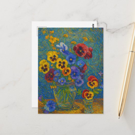 Carte postale Pansy (Devant/Arrière en situation)