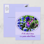 Carte Postale Pansy (Devant / Derrière)