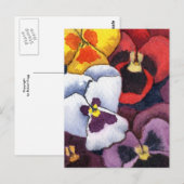 Carte postale Pansy Floral (Devant / Derrière)
