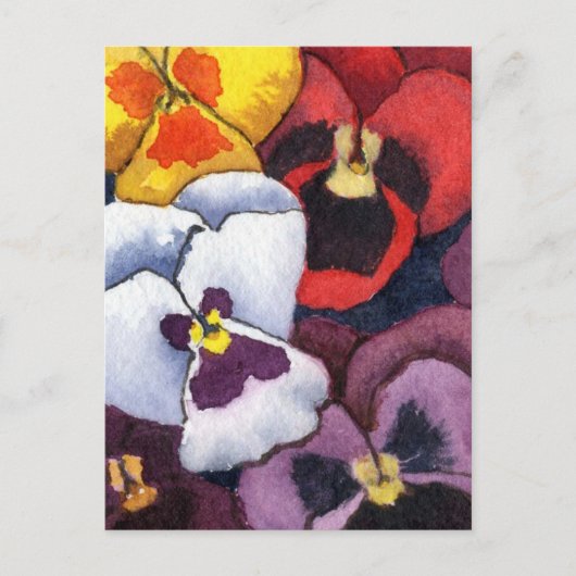 Carte postale Pansy Floral (Devant)