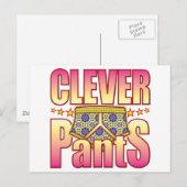 Carte Postale Pantalon à fleurs intelligent (Devant / Derrière)