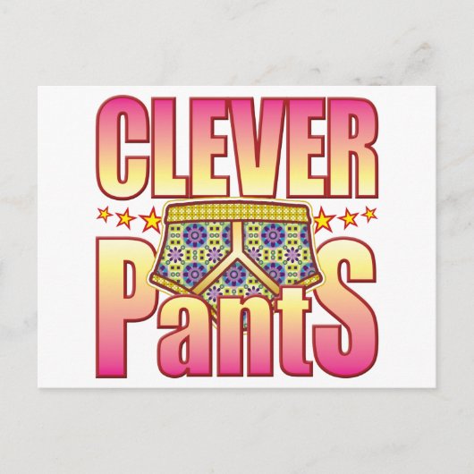 Carte Postale Pantalon à fleurs intelligent (Devant)