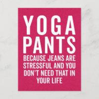 Pantalon de yoga Citation drôle stressante