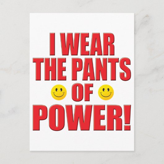 Carte Postale Pantalon Power Life (Devant)