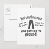 Carte Postale Pantalon sur le sol ! (Devant / Derrière)
