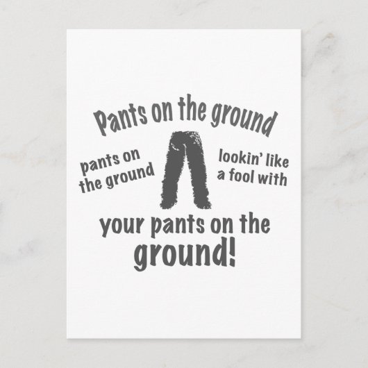 Carte Postale Pantalon sur le sol ! (Devant)