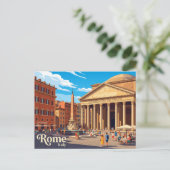 Carte Postale Panthéon Italie (Debout devant)