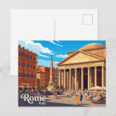 Carte Postale Panthéon Italie (Devant / Derrière)