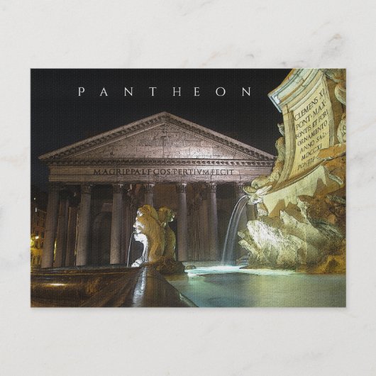 Carte Postale Panthéon, Rome. (Devant)