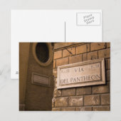 Carte Postale Panthéon, Rome, Italie (Devant / Derrière)