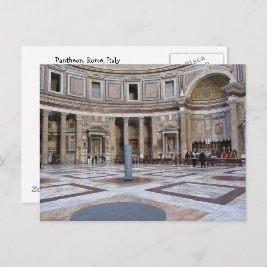 Carte Postale Panthéon, Rome, Italie (Devant / Derrière)