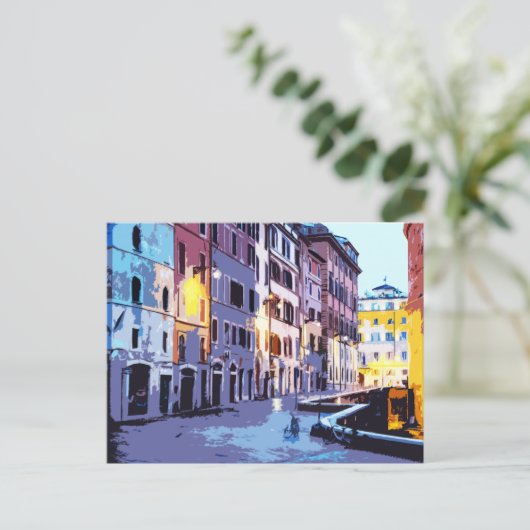 Carte Postale Panthéon Rome Italie Street View (Debout devant)