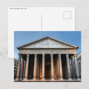 Carte Postale Panthéon temple saint à l'aube - Rome, Italie