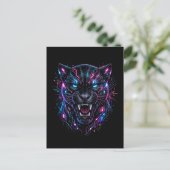 Carte Postale Panthère Cyber (Debout devant)