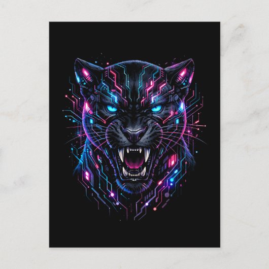 Carte Postale Panthère Cyber (Devant)