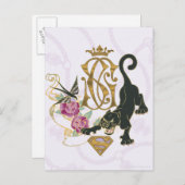 Carte Postale Panthère noire Supergirl (Devant / Derrière)