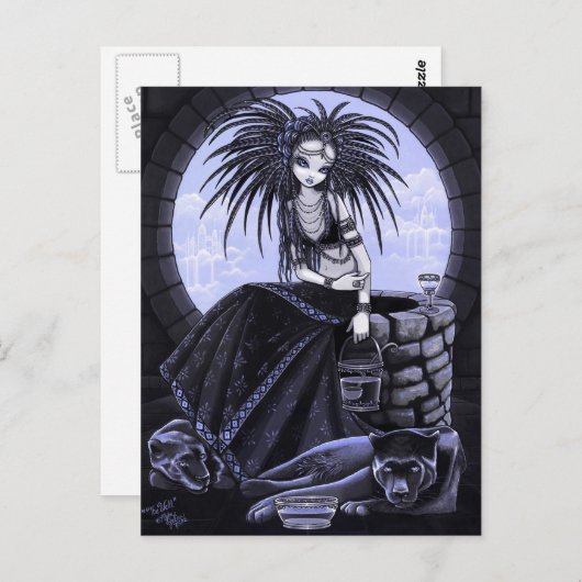 Carte postale Panthère Puits Tribal Fusion Water (Devant / Derrière)