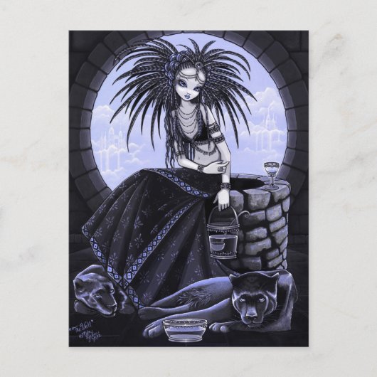 Carte postale Panthère Puits Tribal Fusion Water (Devant)