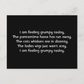 Carte Postale Pantomime. Poème. Noir Blanc (Devant)