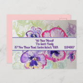 Carte Postale Pany Flowers New Address Postcard, We Are Moving (Devant / Derrière)