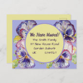 Carte Postale Pany Flowers New Address Postcard, We Are Moving (Devant / Derrière)