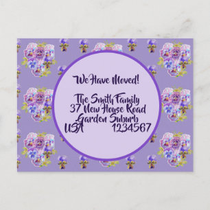 Carte Postale Pany Flowers New Address Postcard, We Are Moving