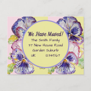 Carte Postale Pany Flowers New Address Postcard, We Are Moving