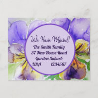 Pany Flowers New Address Postcard, We Are Moving