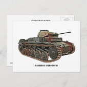 Carte Postale Panzer II (Devant / Derrière)
