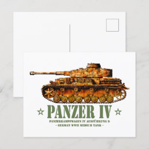 Carte Postale Panzer IV D Guerre mondiale Deux Allemands 2ÈME GU