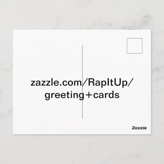 Carte Postale Paon (Dos)